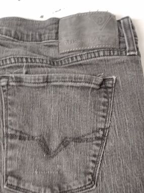 Guess by George Marciano  Slim Straight Men's Gray Black Jeans 38 W 32 L